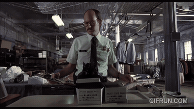 Man In White Shirt And Black Tie With Gifrun Logo GIF