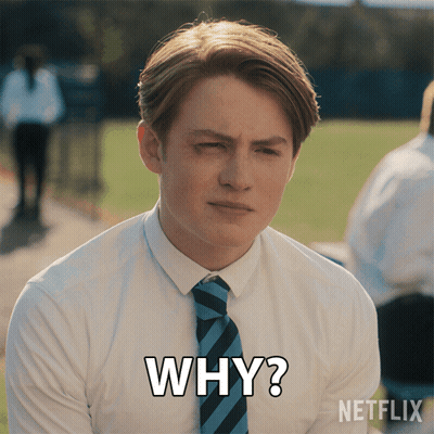 Man In White Shirt And Blue Tie Asking Why GIF