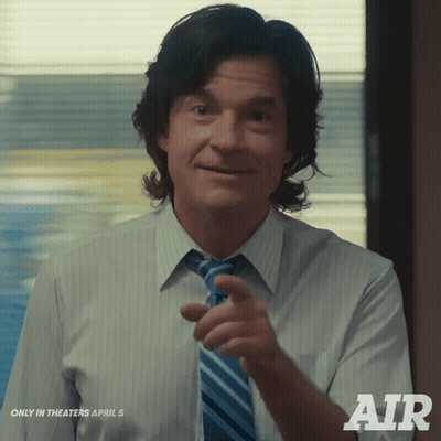 Man In White Shirt And Blue Tie Pointing Saying Air GIF