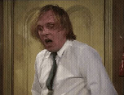 Man In White Shirt And Green Tie Surprised GIF