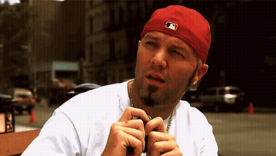 Man In White Shirt And Red MLB Hat GIF