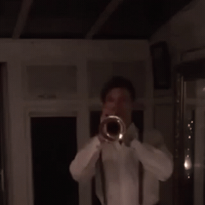 Man In White Shirt And Suspenders Smiling GIF