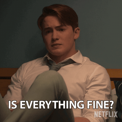 Man In White Shirt And Tie Asking Is Everything Fine GIF
