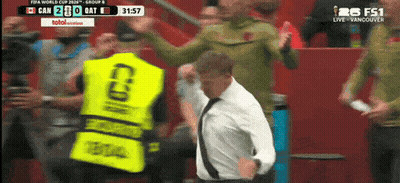 Man In White Shirt And Tie Dancing In Front Of Yellow Vest Saying NCC GIF