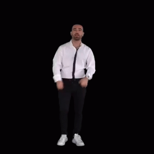 Man In White Shirt And Tie Holding Red חג שמח Sign GIF
