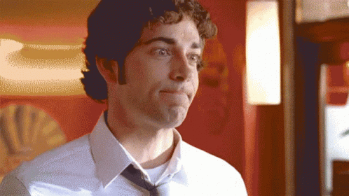 Man In White Shirt And Tie Making Silly Face GIF