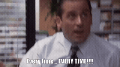 Man In White Shirt And Tie Saying Every Time GIF