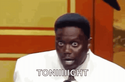 Man In White Shirt And Tie Saying Tonight GIF