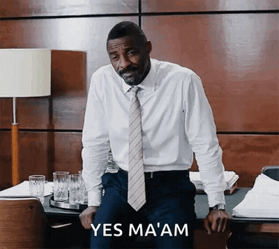 Man In White Shirt And Tie Saying Yes Ma'am GIF