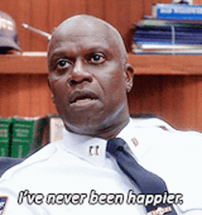 Man In White Shirt And Tie Says I've Never Been Happier GIF