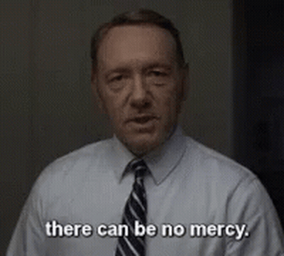 Man In White Shirt And Tie Says No Mercy GIF