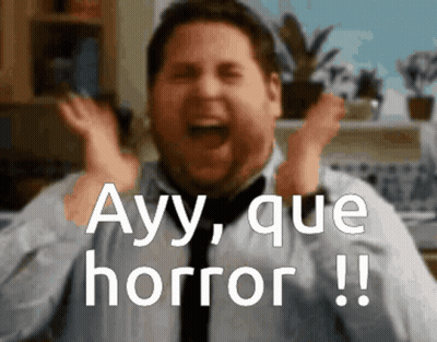 Man In White Shirt And Tie Screaming Ayy Que Horror GIF