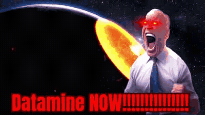 Man In White Shirt And Tie Screaming In Front Of Planet GIF