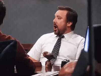 Man In White Shirt And Tie Sitting GIF