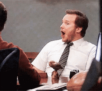 Man In White Shirt And Tie Talking GIF