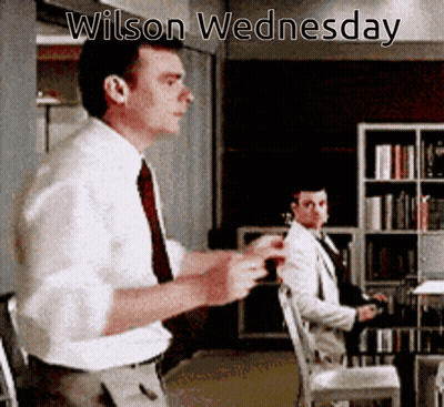 Man In White Shirt And Tie Wilson Wednesday GIF