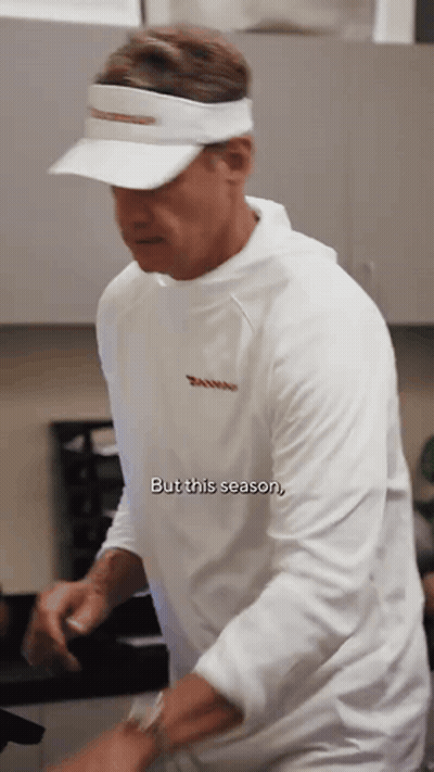 Man In White Shirt And Visor Says But This Season GIF