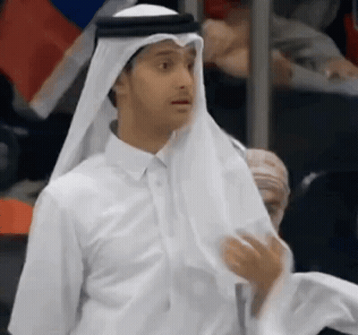 Man In White Shirt And White Head Scarf GIF