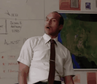 Man In White Shirt At Whiteboard Saying Almost GIF