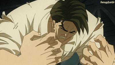 Man In White Shirt Being Punch GIF