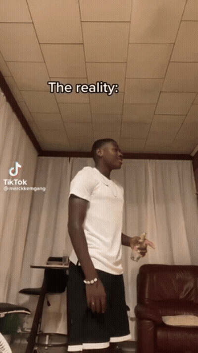 Man In White Shirt Black Shorts The Reality GIF