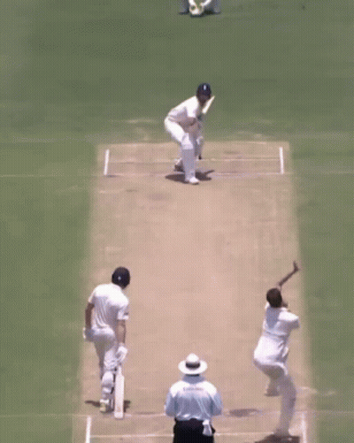 Man In White Shirt Catching Ball In Front Of Magi Sign GIF