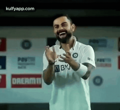 Man In White Shirt Clapping GIF