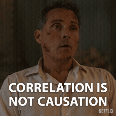 Man In White Shirt Correlation Is Not Causation GIF