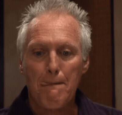 Man In White Shirt Crying Eyes Closed Mouth Open GIF