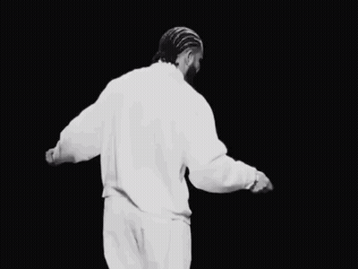 Man In White Shirt Dancing Black And White GIF
