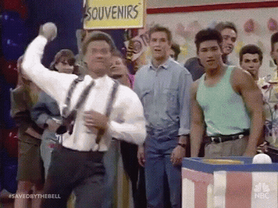 Man In White Shirt Dancing In Front Of Crowd GIF