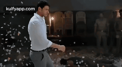 Man In White Shirt Fighting Another Man GIF