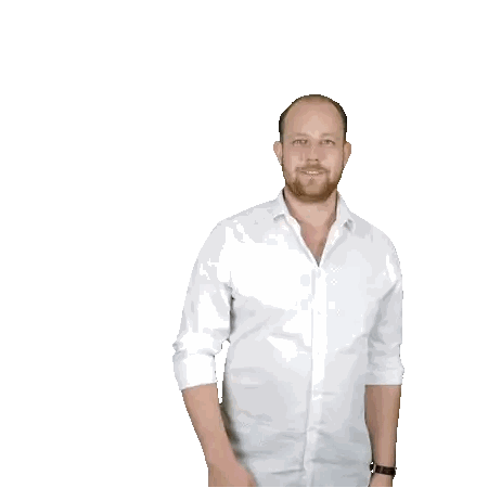 Man In White Shirt Giving Thumbs Up Sticker