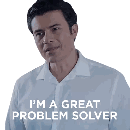 Man In White Shirt 'Great Problem Solver Sticker