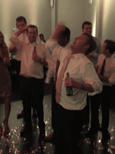 Man In White Shirt Holding Beer GIF