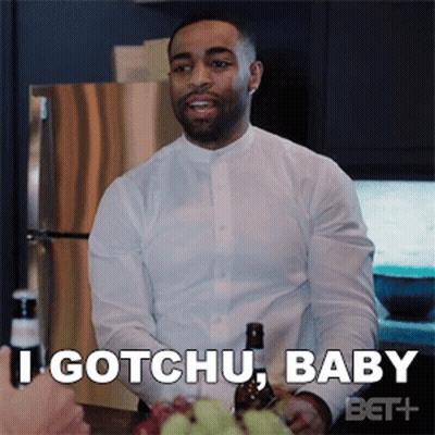 Man In White Shirt Holding Bottle I Gotchu Baby GIF