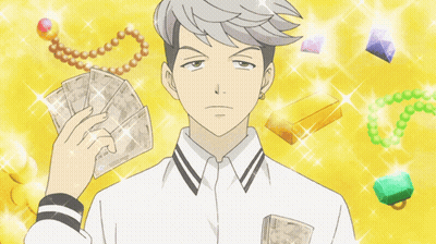 Man In White Shirt Holding Money GIF
