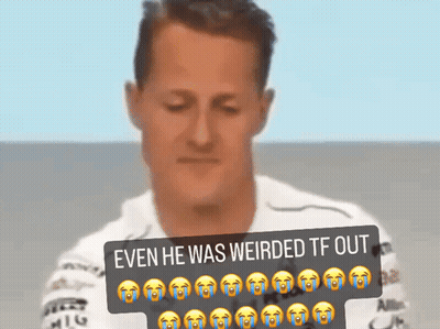 Man In White Shirt Holding Sign Even He Was Weirded Tf Out GIF