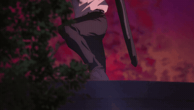 Man In White Shirt Holding Sword GIF