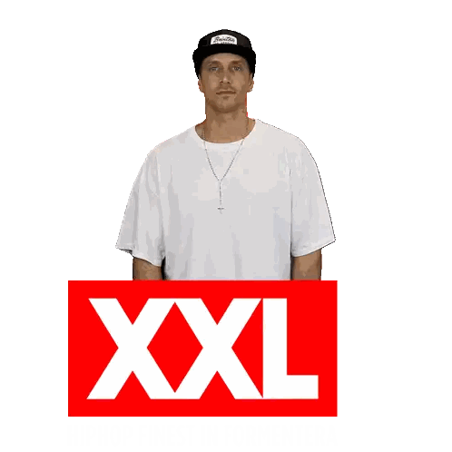 Man In White Shirt In Front Of Red Box Sticker