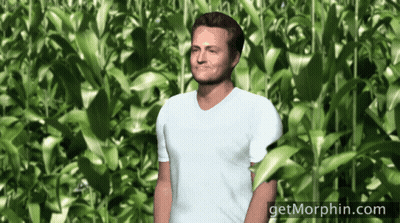 Man In White Shirt In Green Field GIF