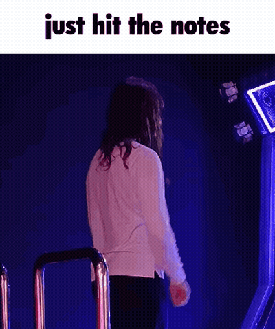 Man In White Shirt Just Hit The Notes GIF
