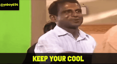 Man In White Shirt Keep Your Cool GIF