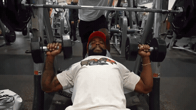 Man In White Shirt Lifting Barbell GIF