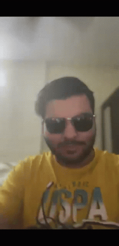 Man In White Shirt Looking Up At Sky GIF