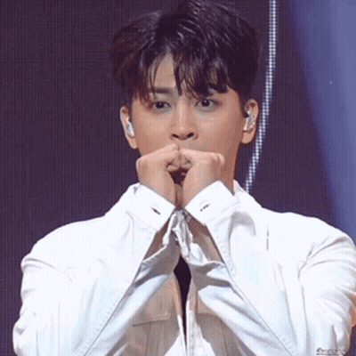Man In White Shirt Making Face With Hands GIF