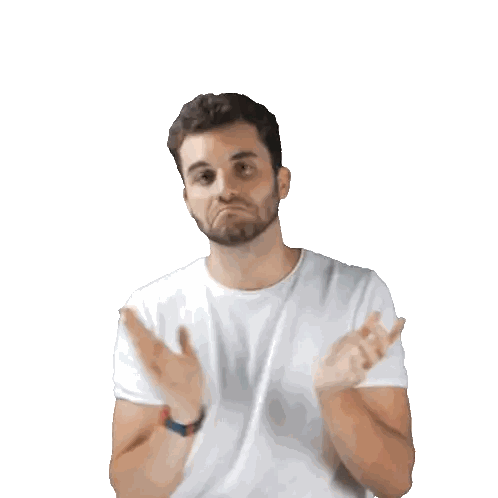 Man In White Shirt Making Funny Face Sticker