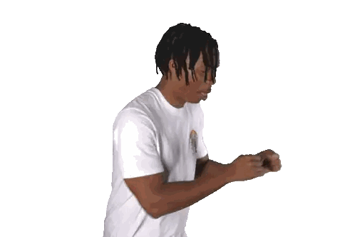 Man In White Shirt Making Funny Face Sticker