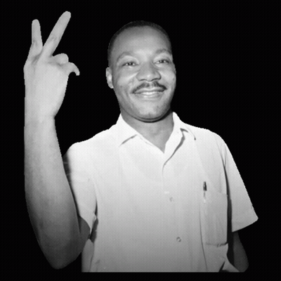 Man In White Shirt Making Peace Sign GIF