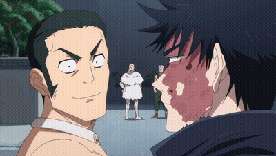 Man In White Shirt Next To Man In Black Shirt GIF